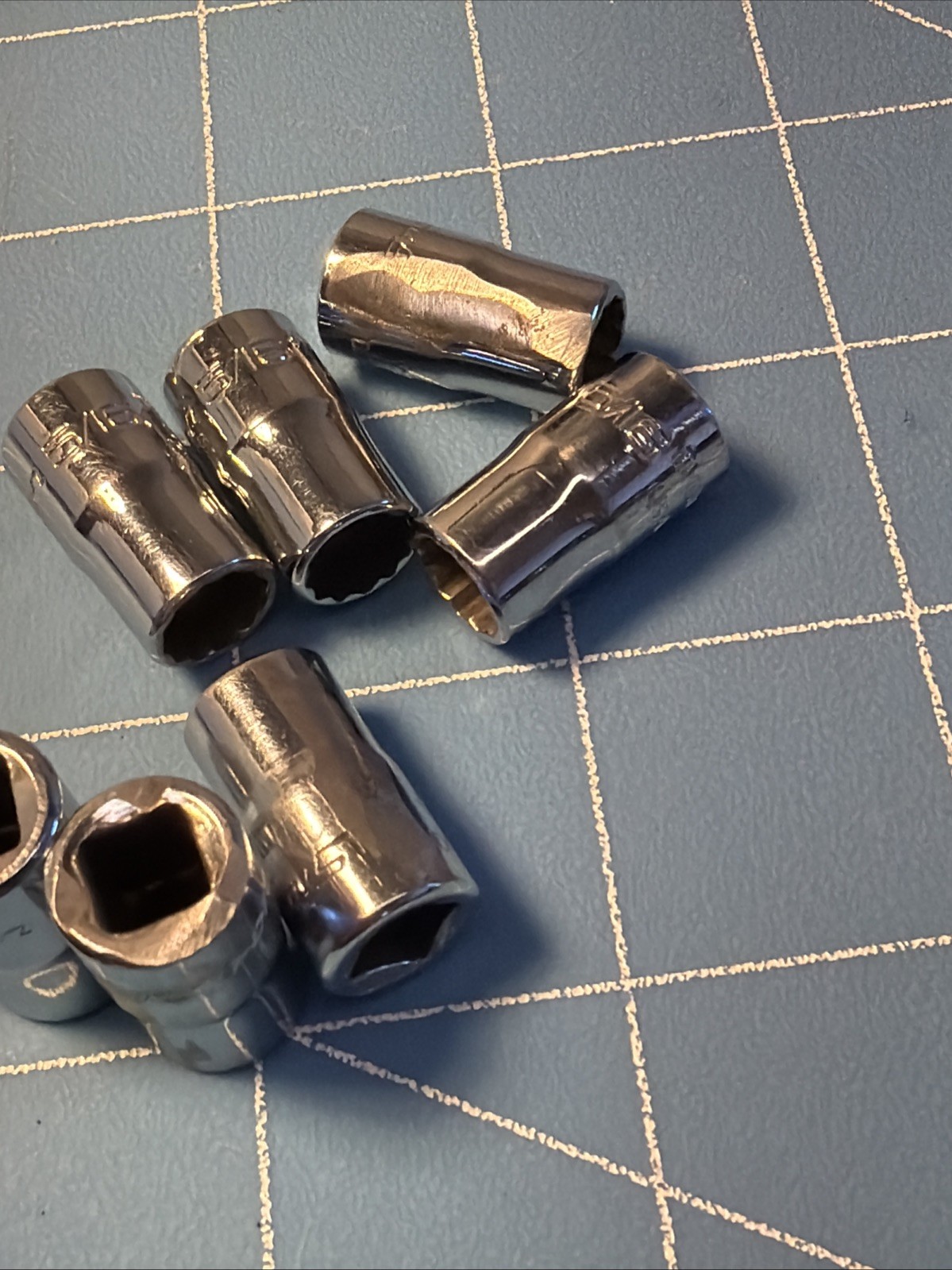 Snap On 1/4 Drive 5/16" 12PT SAE Shallow Chrome Socket USA TMD10