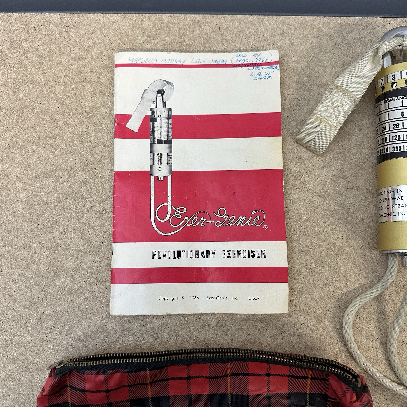 Vtg Exer-Genie Revolutionary Exerciser System W/ Carry Pouch Instructions
