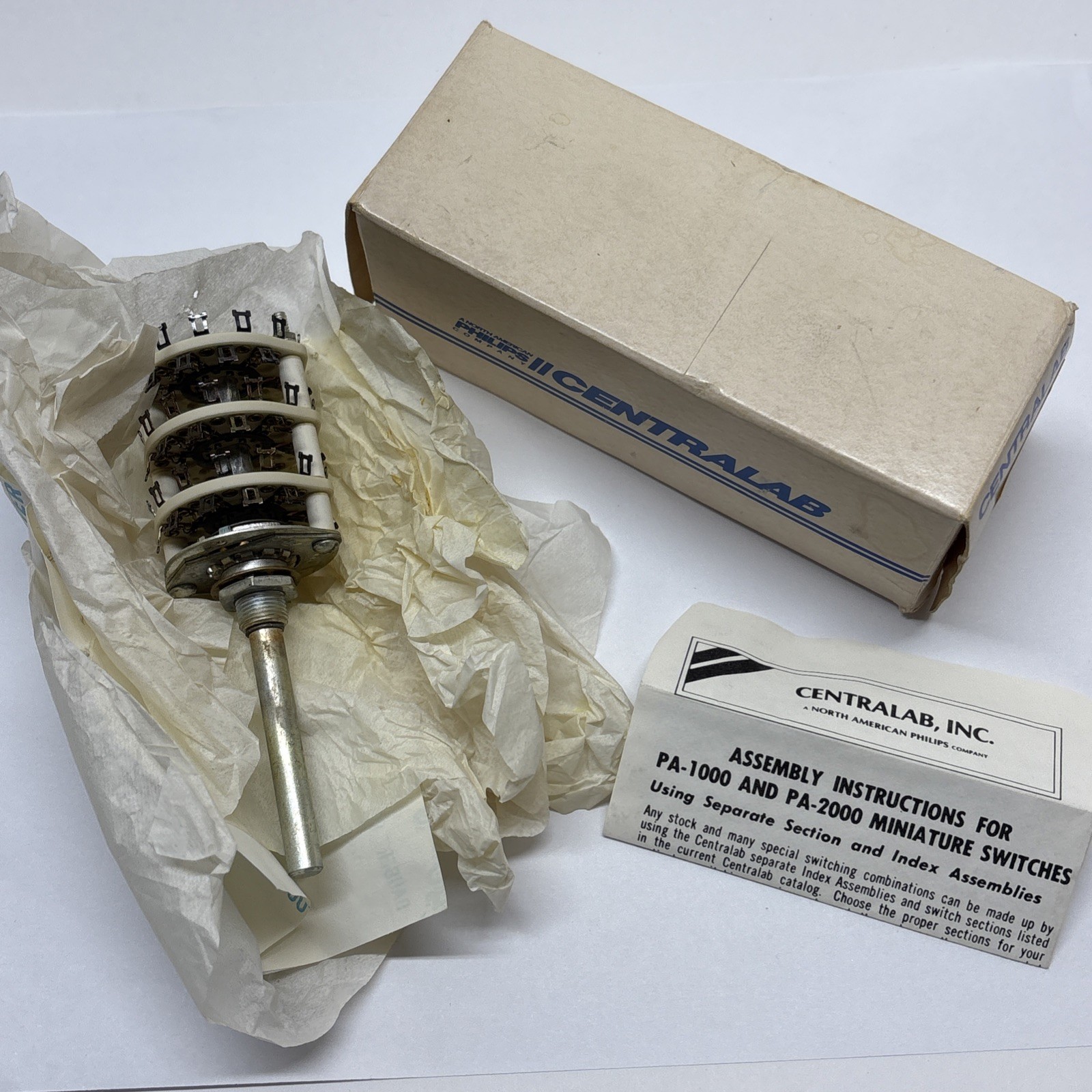 Centralab PA-2029 Rotary Switch 9 Pole 5 Position Non Shorting Steatite Ceramic