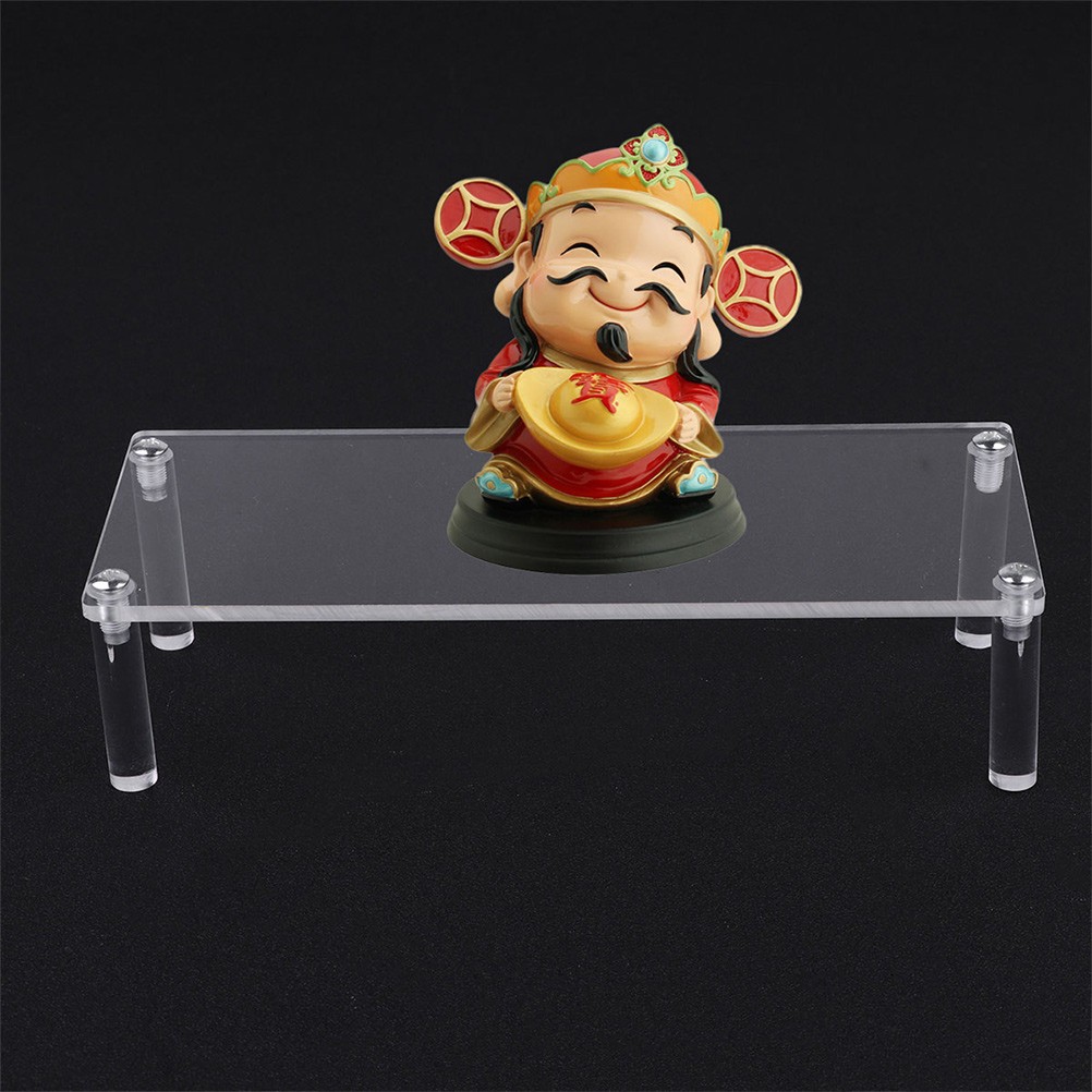 2Pcs Reusable Acrylic Display Stand Transparent Showing Shelf for Small Spaces