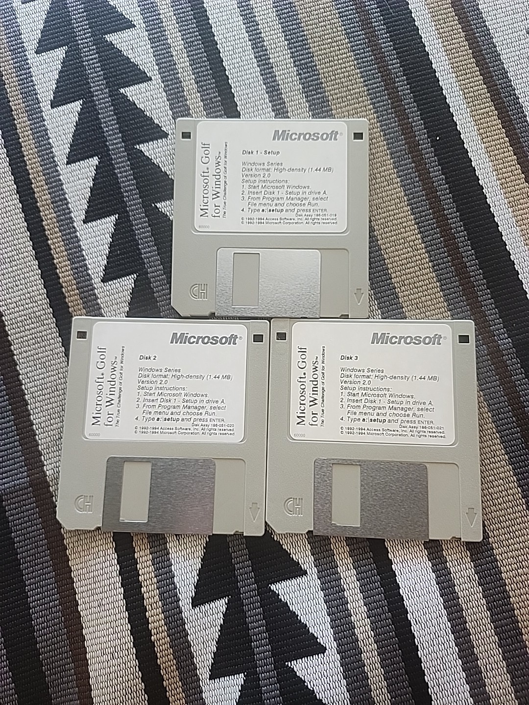 Microsoft 3.5" Floppy Disks Golf for Windows Lot of 3