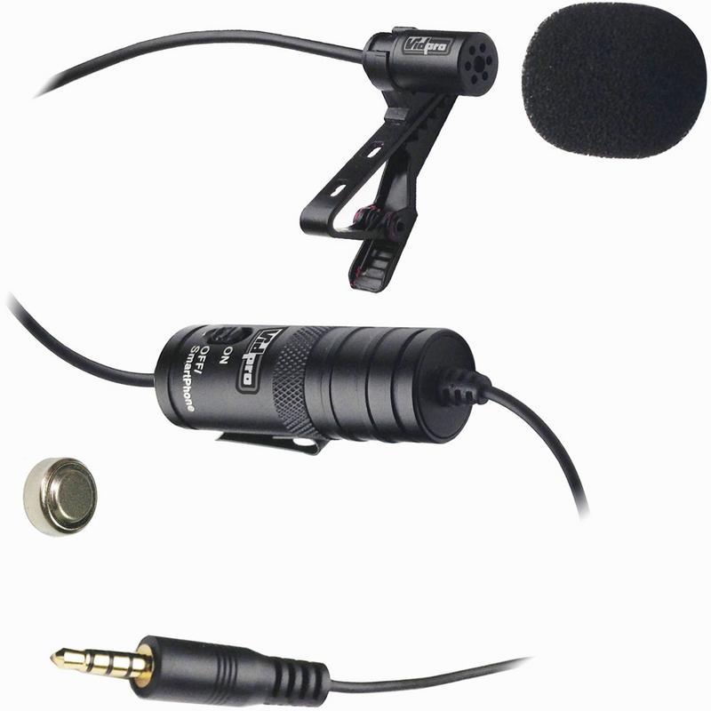 Nikon D5300 Digital Camera External Microphone Vidpro XM-L Lavalier Microphone