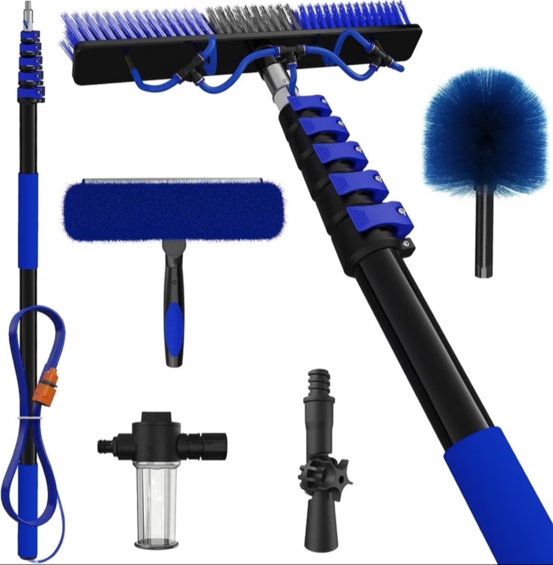 #309 • Solar Panel Cleaning Brush Kit with Telescoping Pole