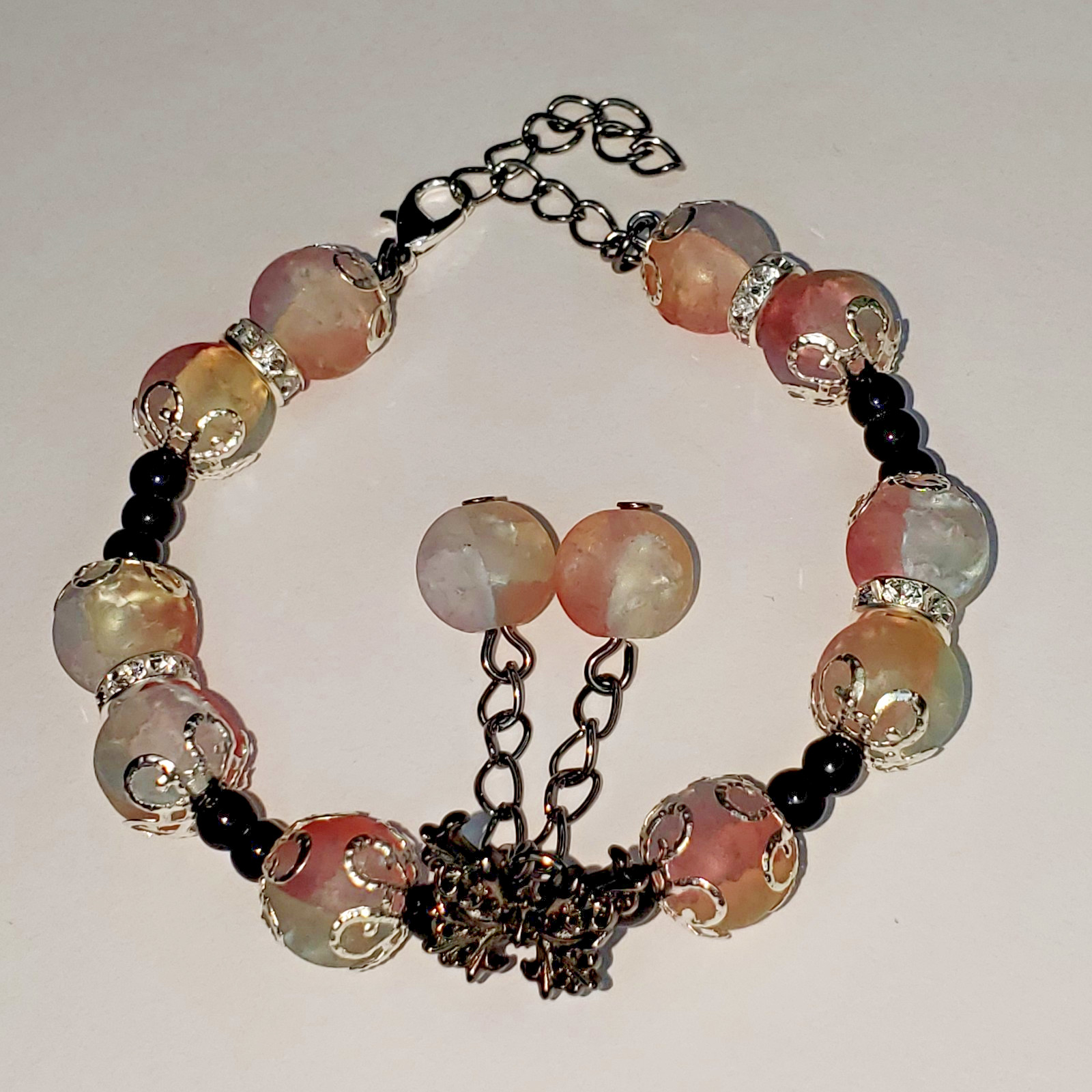 Hand crafted artisan unique gemstone bracelet