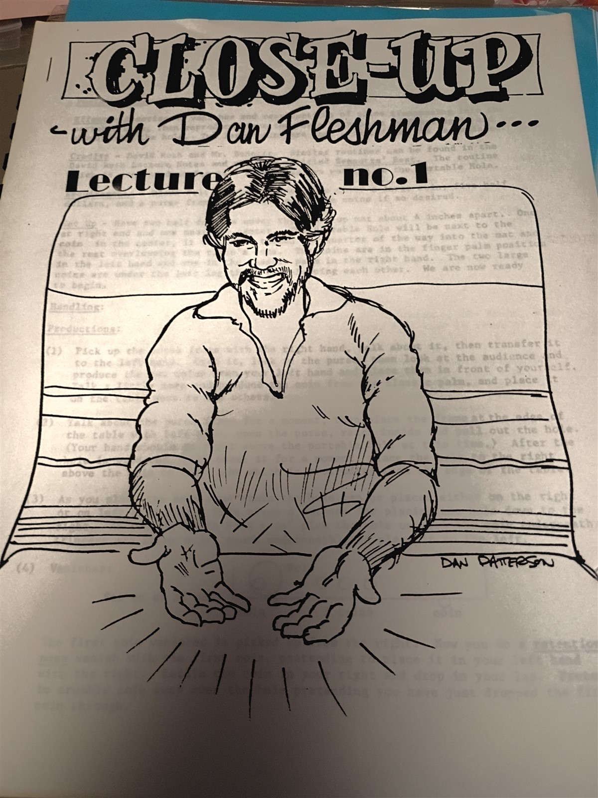 Dan Fleshman Lecture Notes No. 1 Close-up With Dan Fleshman