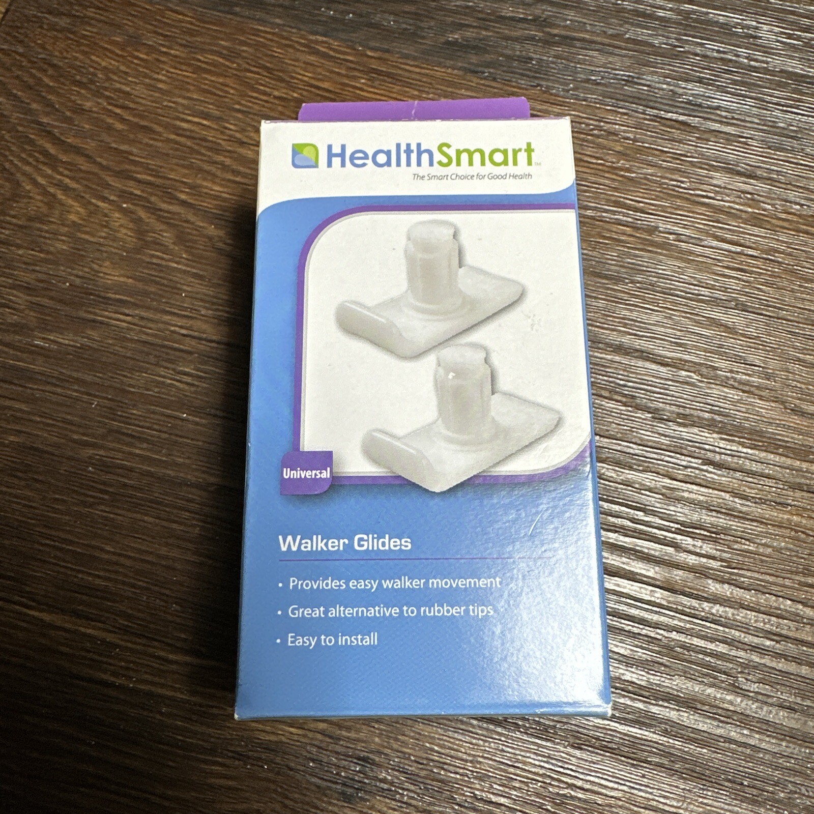 HealthSmart 1 Set Universal Walker Ski Glides, Fits 7/8"-1", Pair 510-1031-0000