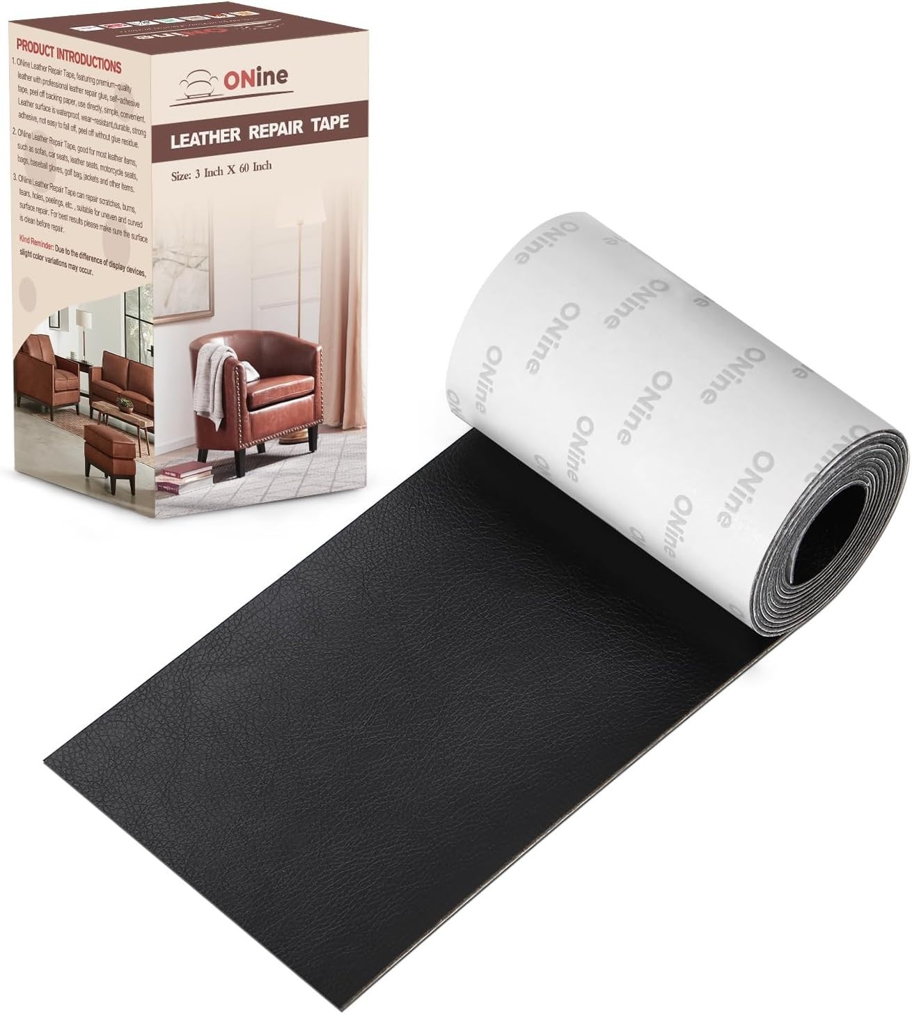 ONine Leather Repair Tape,Self Adhesive Leather Repair Patch,Leather Patches