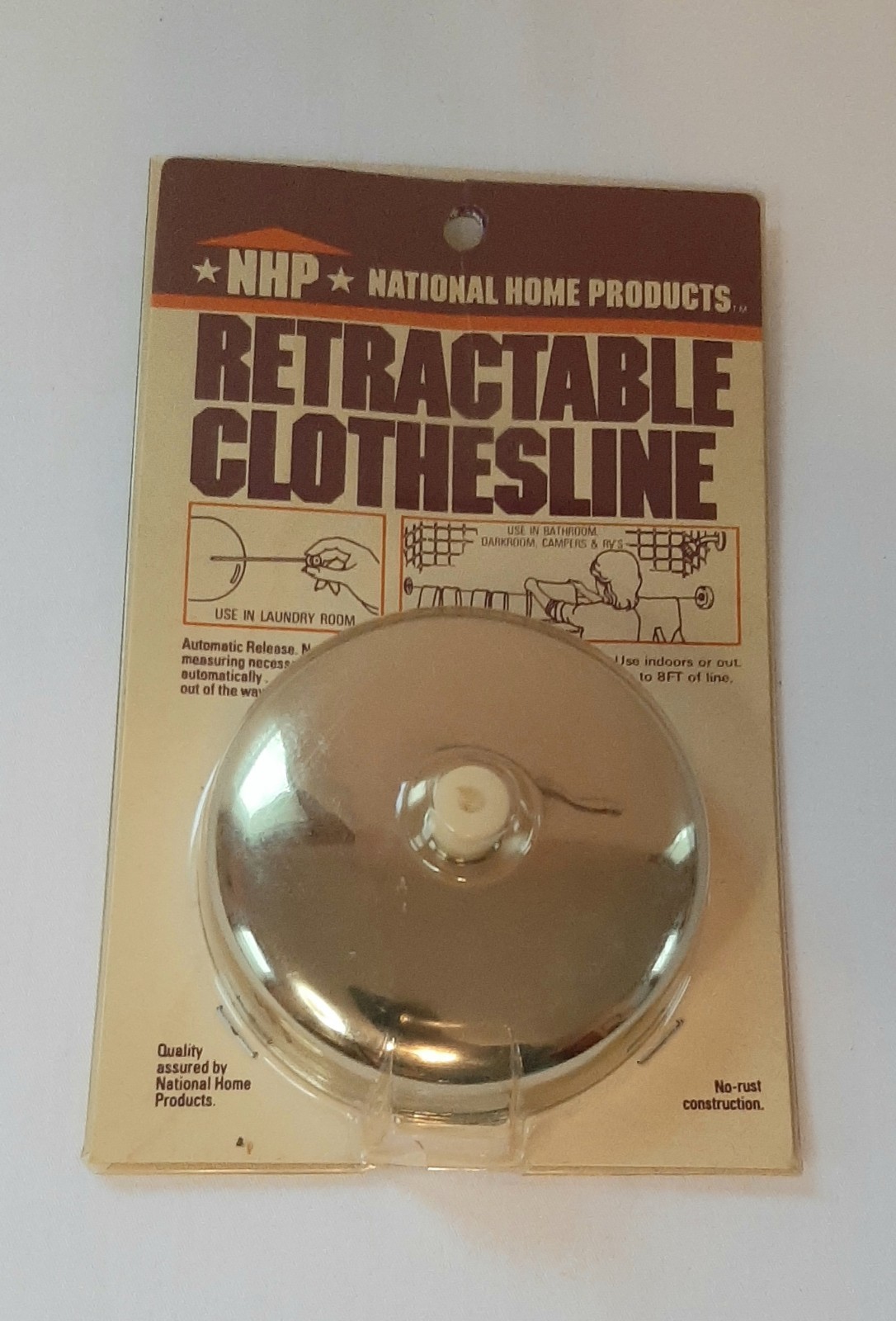 NEW National Home Products 8 FT Retractable Clothesline