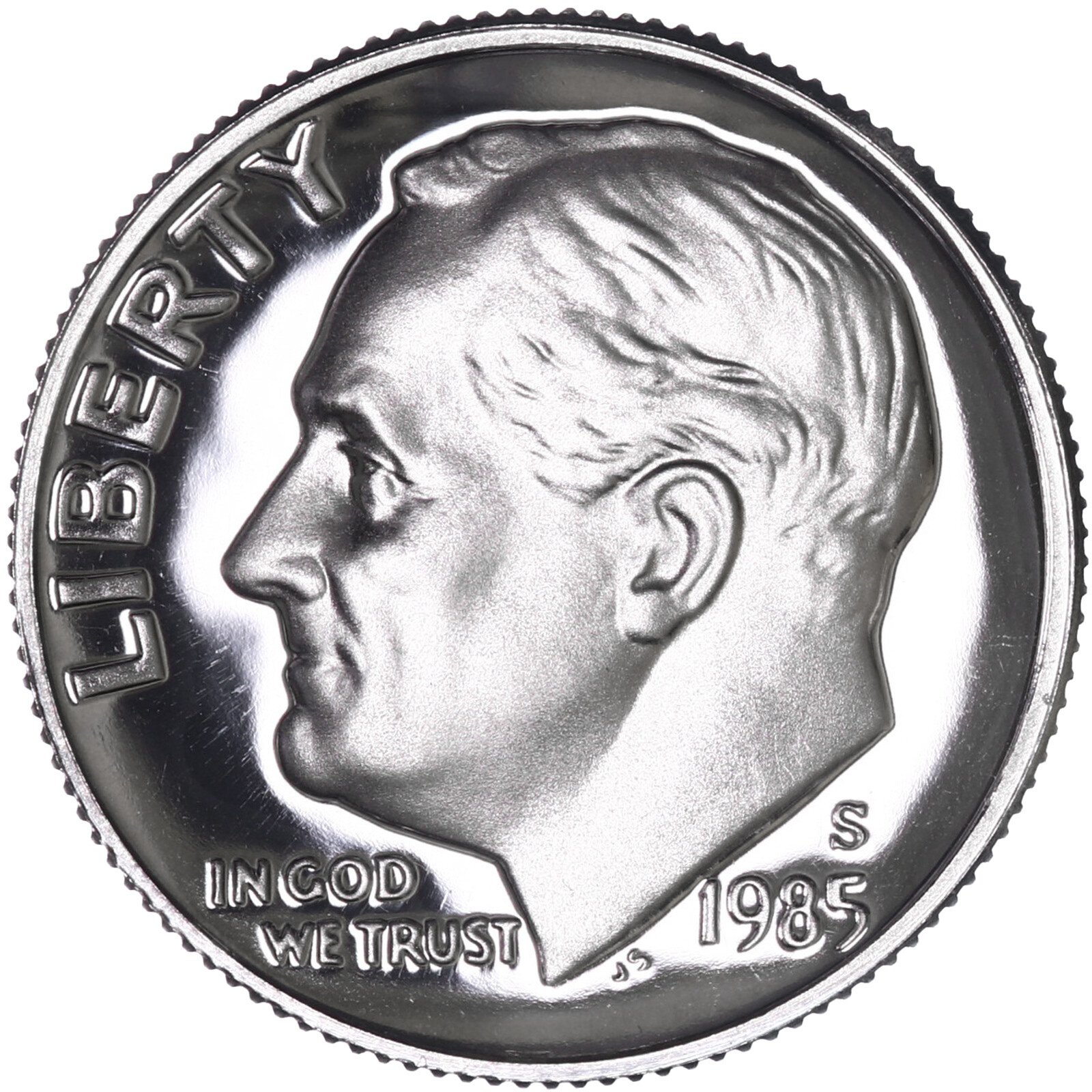 1985 S Roosevelt Dime Gem DCam Proof CN-Clad