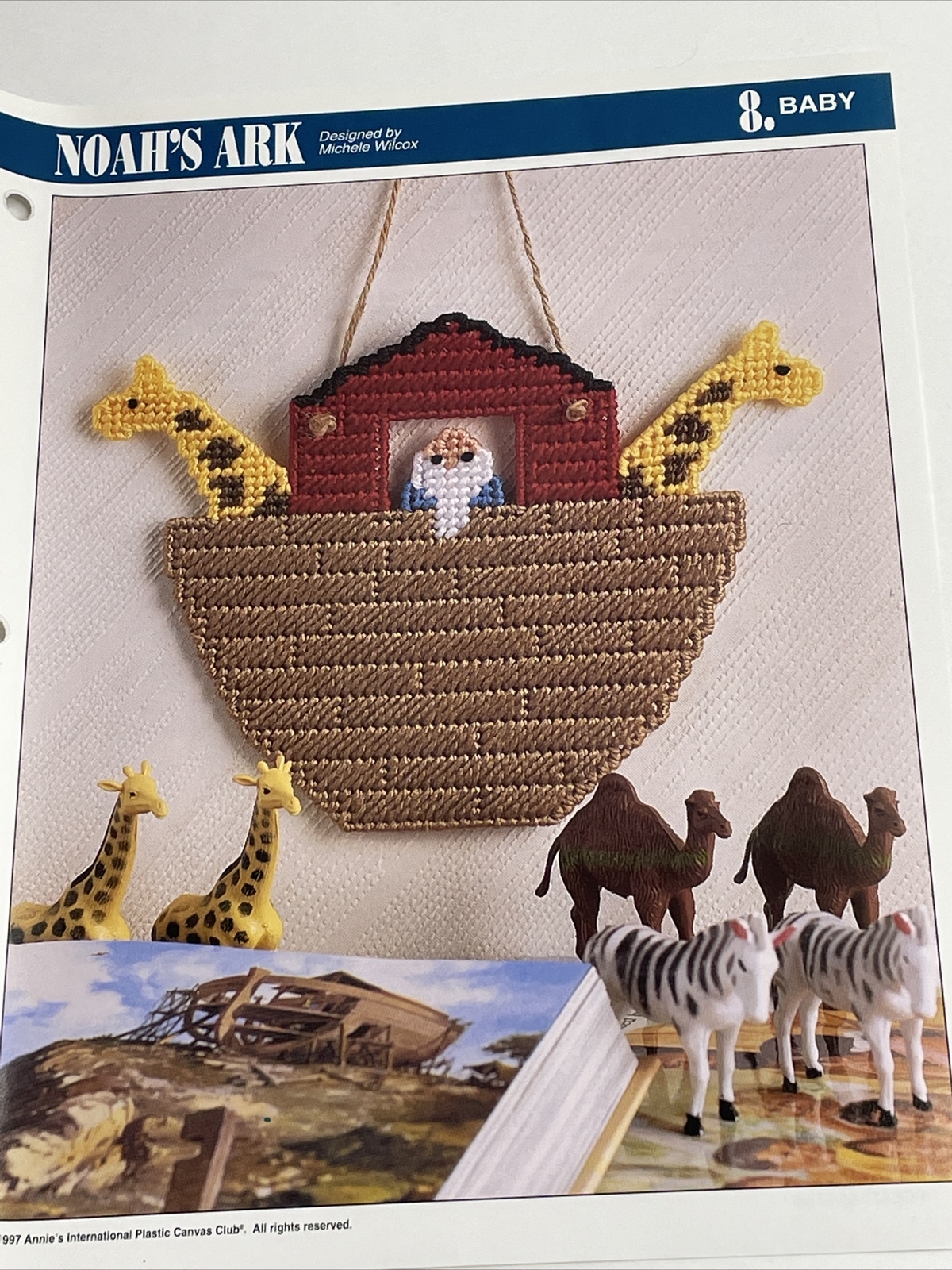 Annie's Attic Noah's Ark Wall Hanging Plastic Canvas Pattern