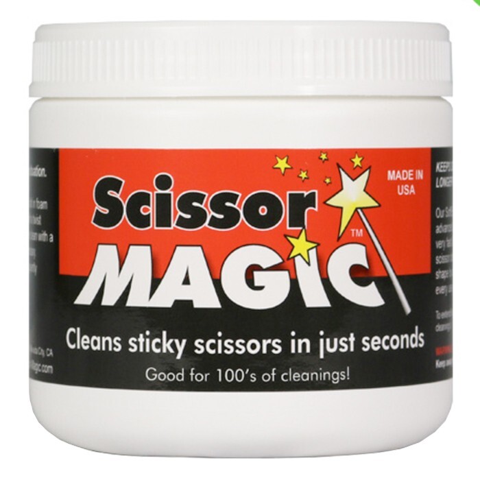 Scissor Magic - CASE OF 6 JARS - One-Handed Trimming Scissor Cleaner