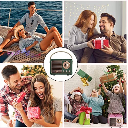 Retro Bluetooth Speaker, Vintage Decor, Mini Wireless Bluetooth Speaker, Green