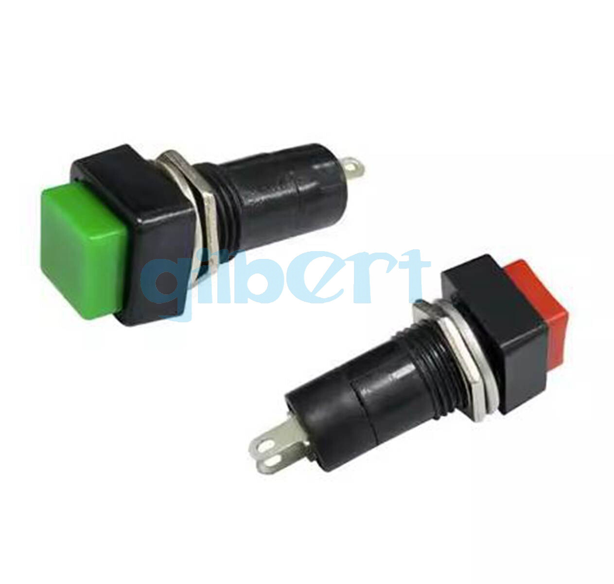 10pcs 12mm Push To ON 2 Pins SPST Momentary/Maintained Push Button Switch PBS-12