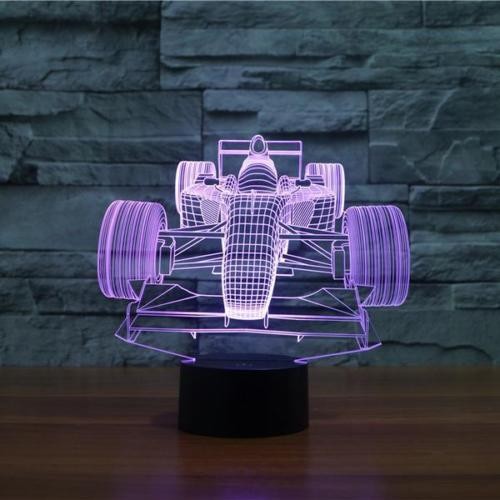 Auto 7-Color Changing Racing Car 3D Illusion LED Table Night Light Smart Touch