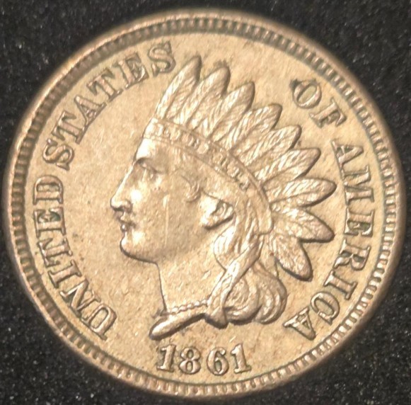 1861 Indian Head Cent - EXCELLENT LIGHTLY CIRCULATED - CIVIL WAR FIRST YEAR