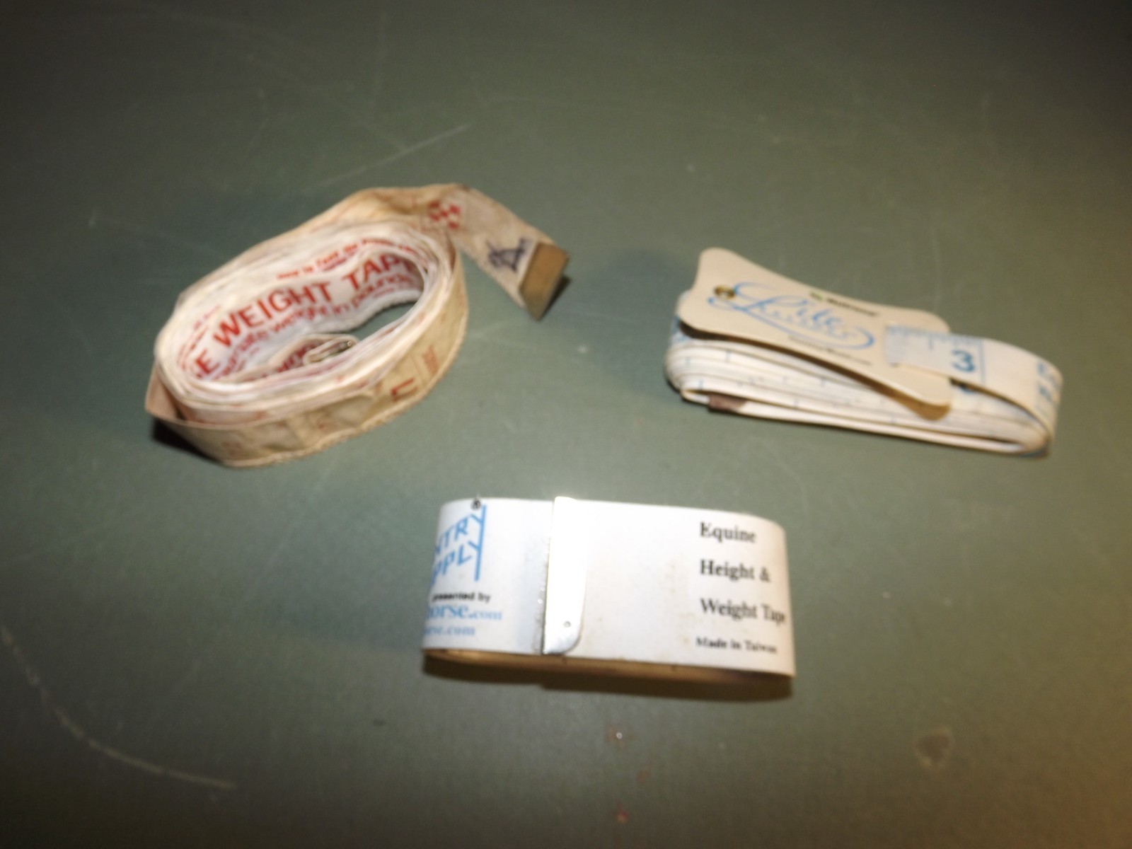 Lot 3 Horse/Equine Weight & Height Measuring Tapes Country Supply/Nutrena/Purina