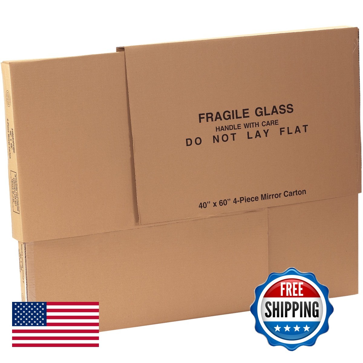 BOX USA Corrugated Cardboard Shipping Boxes 40" L x 3.5" W x 60" H Brown 200#