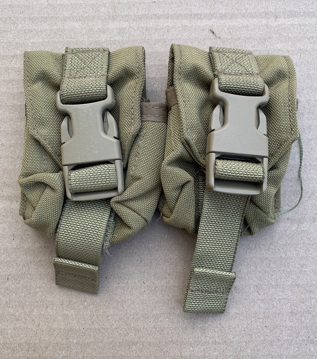 2x US Military Desert Tan Grenade Pouches