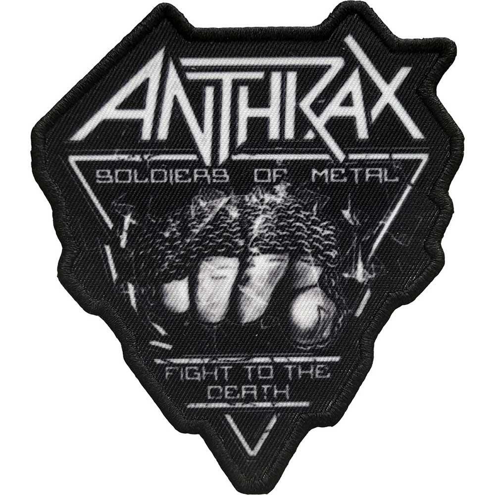 OFFICIAL LICENSED - ANTHRAX - SOLDIER OF METAL FTD IRON / SEW-ON PATCH THRASH