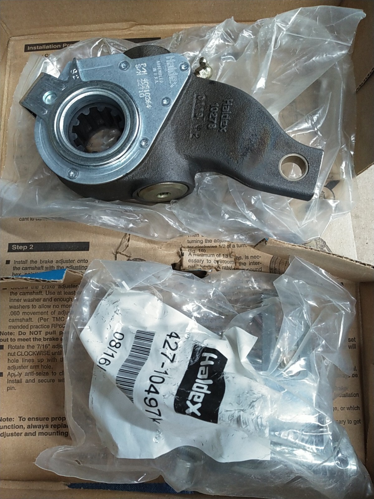Haldex 40010007 Slack Adjuster Kit 1-1/2" 10-Spline Offset 5/8" LH