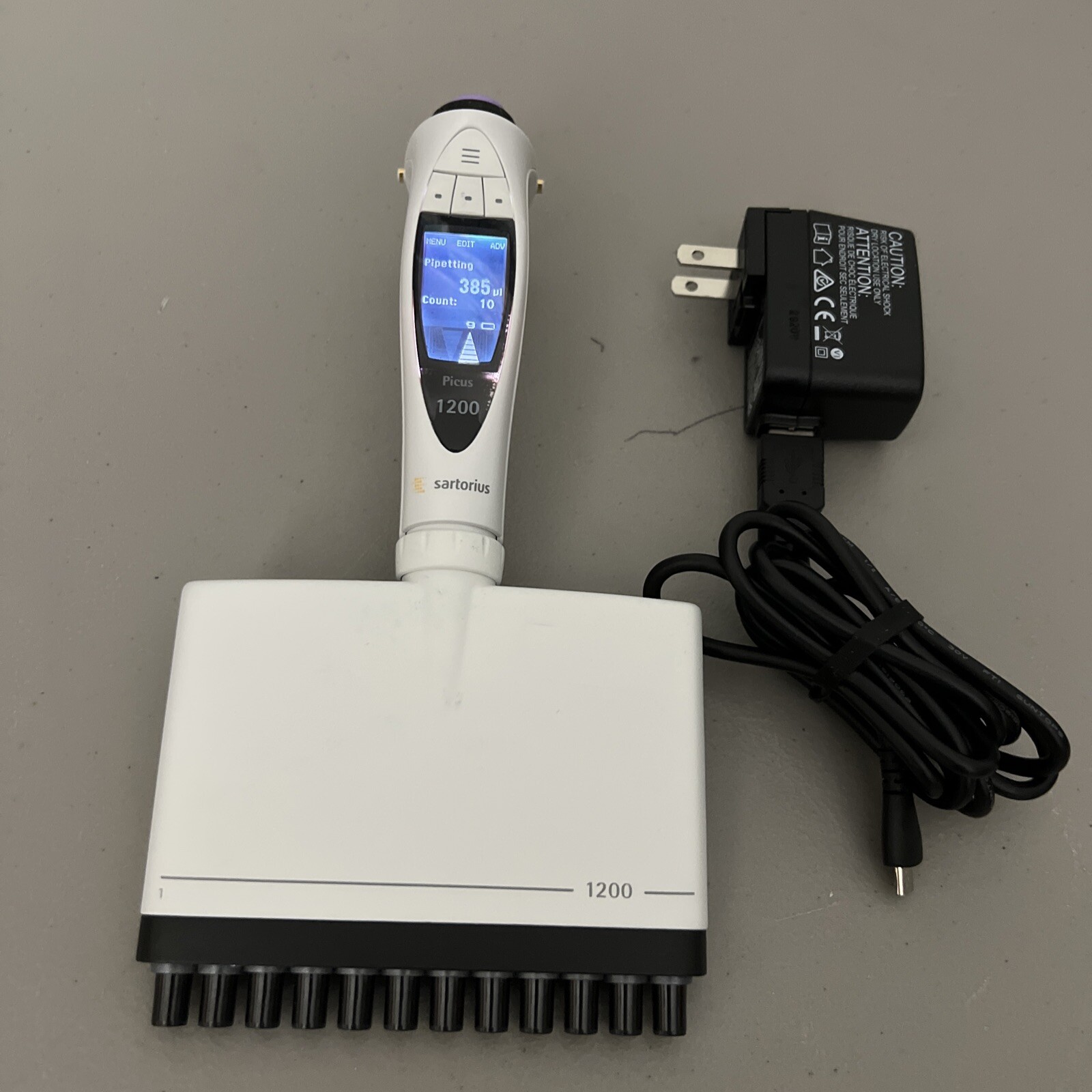 Biohit/Sartorius Picus Electronic Pipette Pipetman Pipettor 12 Channel 1200