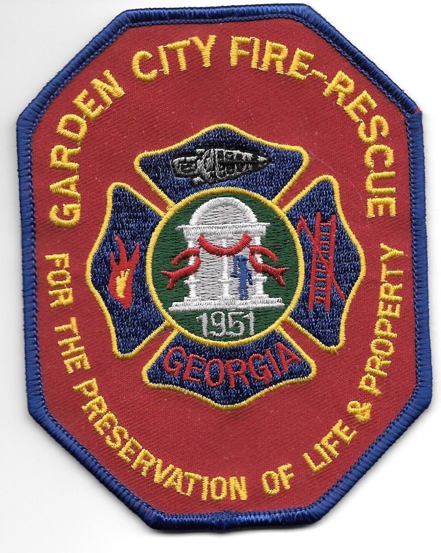 Garden City  Fire - Rescue  "1951", Georgia  (3.5" x 4.5" size) fire patch