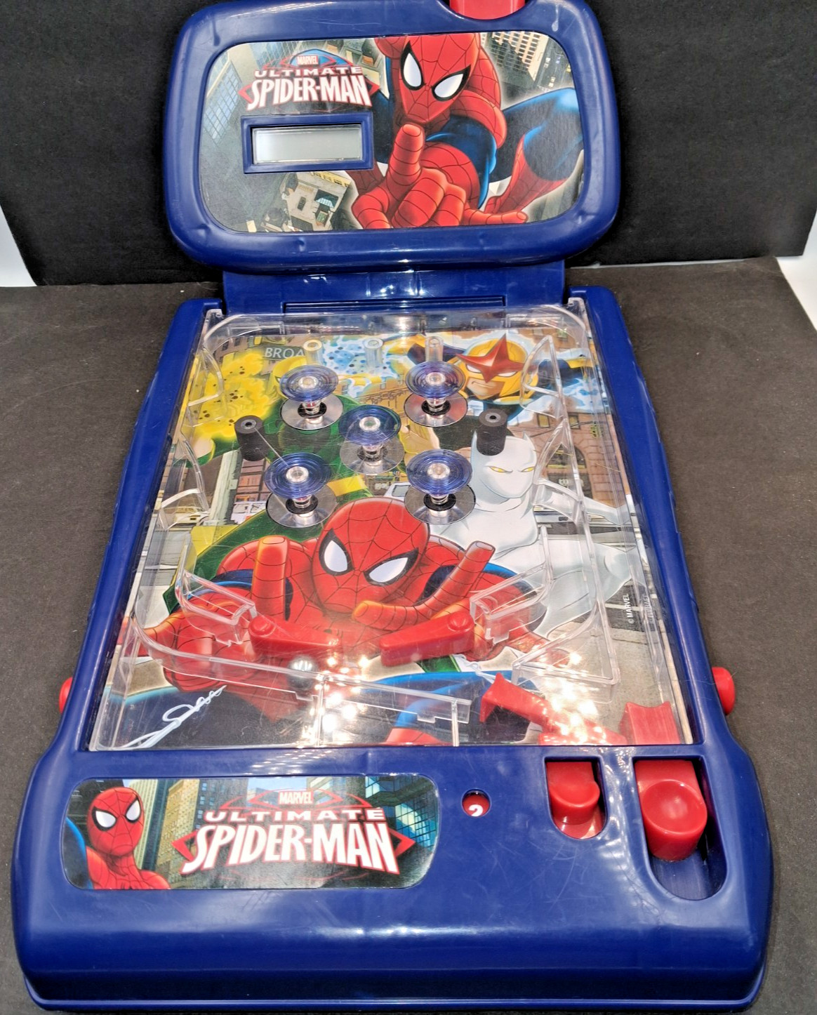 Marvel Heroes Spider-man Electronic Tabletop Pinball Game 2009 Tested/Working