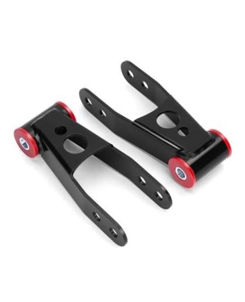 Dynofit 2" Rear Drop Shackles for 1999-2019 Silverado 1500 & Sierra 1500, 1"