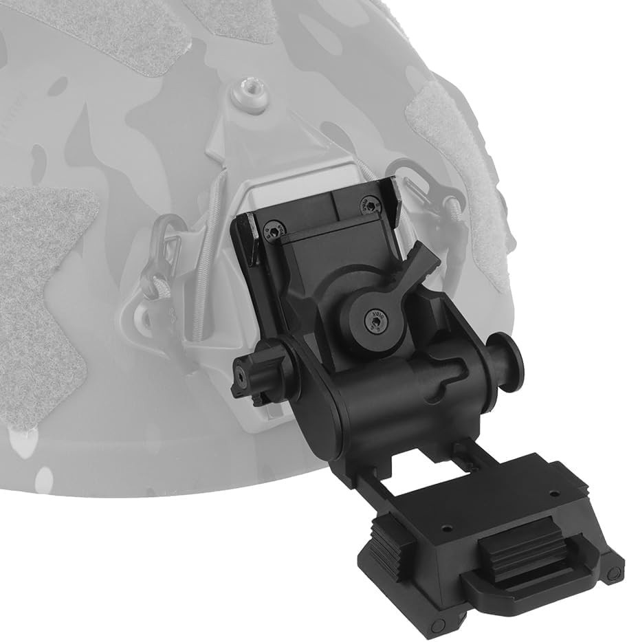 Night Vision Tactical Helmet Mount, L4G24 NVG Mount, Plastic Black Mud