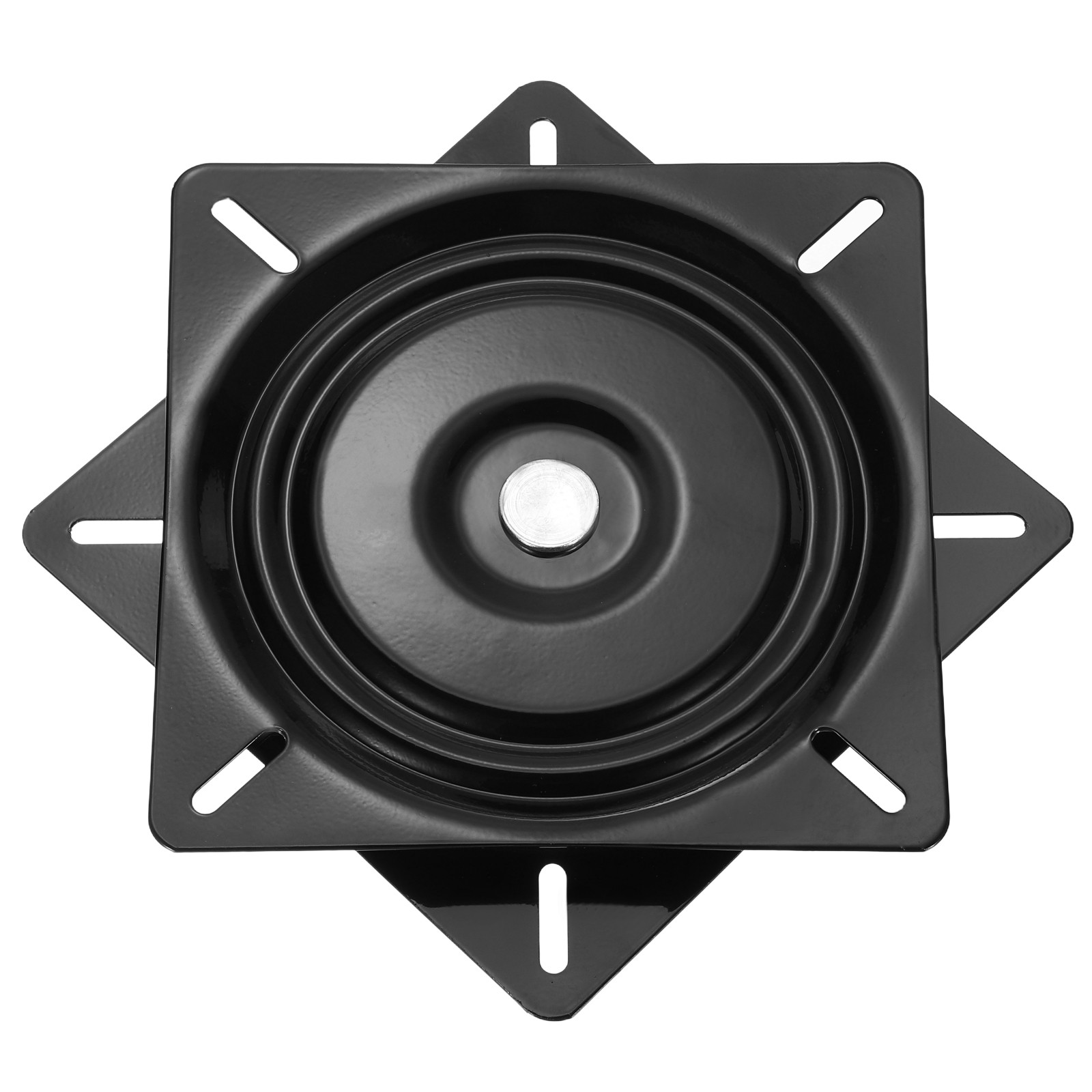 8" Bar Stool Swivel Plate, Rotation Lazy Susan Turntable (Black, 200x1.5mm)