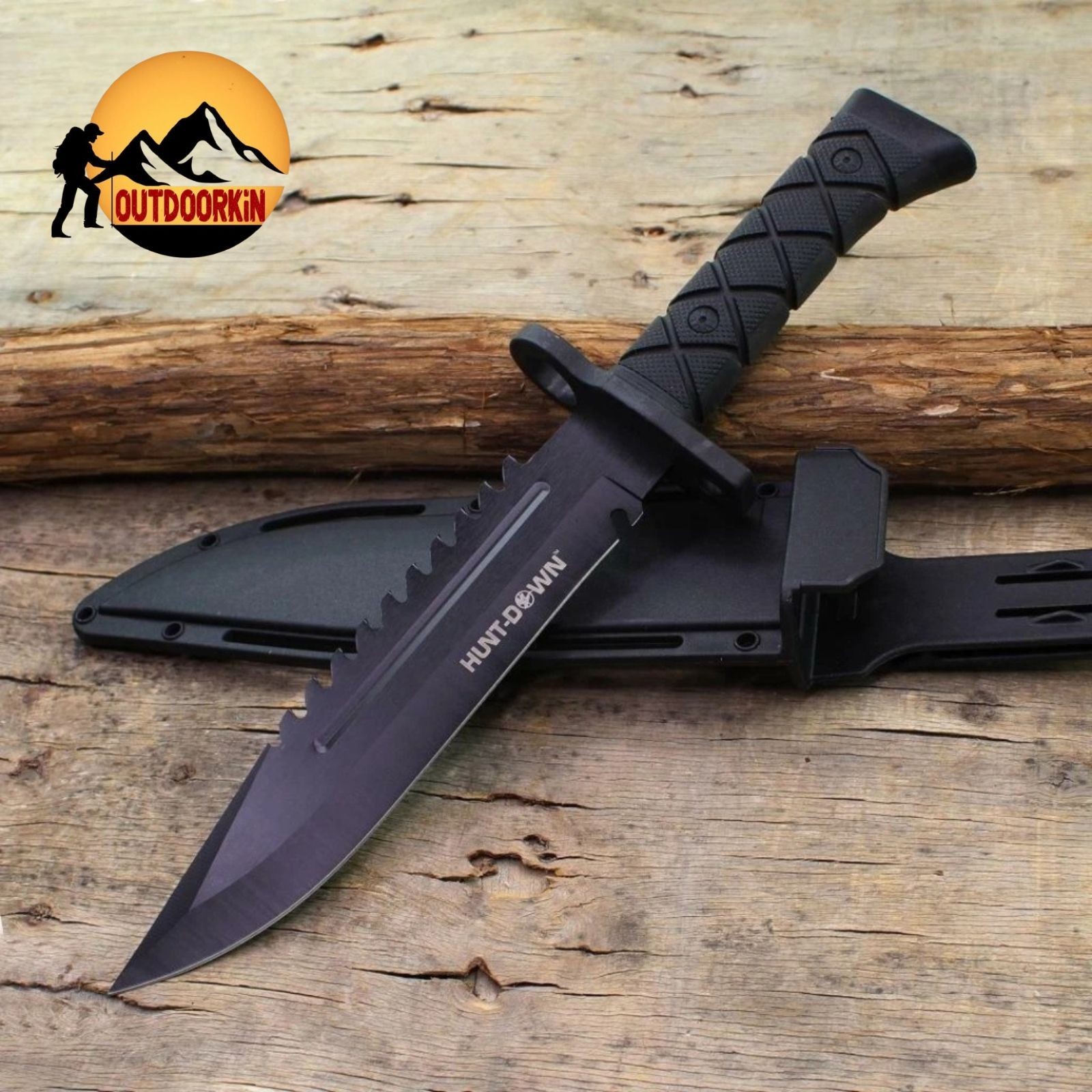 13.5" MILITARY Tactical Combat BOWIE Knife FIXED BLADE Hunting SURVIVAL + Sheath