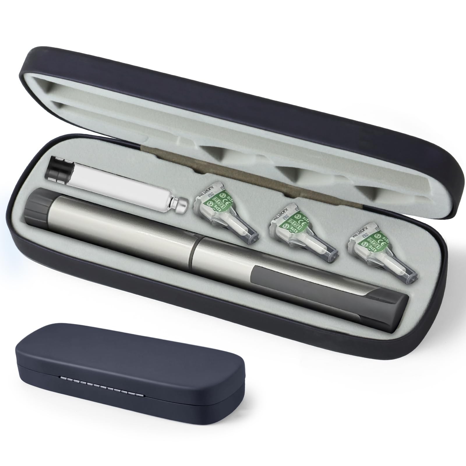 YCQDDA Insulin Pen Travel Case for 1 Pen, 3 Needles & 1 Small, Black