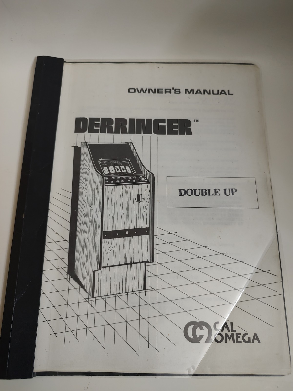 Derringer Double Up Owner's Manual Cal Omega Original Gaming Machine Manual