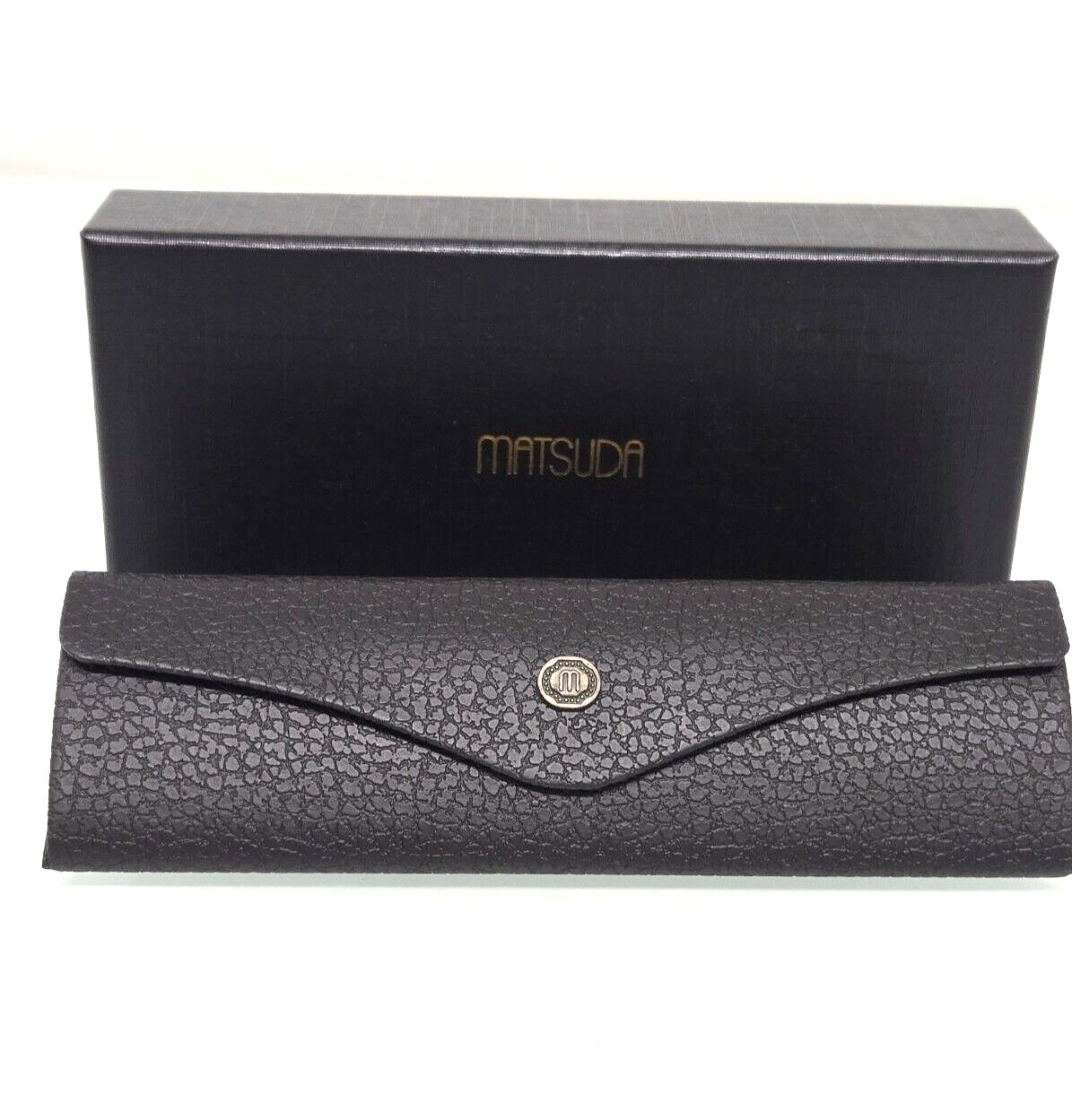 NEW!!  Black Matsuda Hard Eyeglasses-Sunglasses Case, Box, Cloth