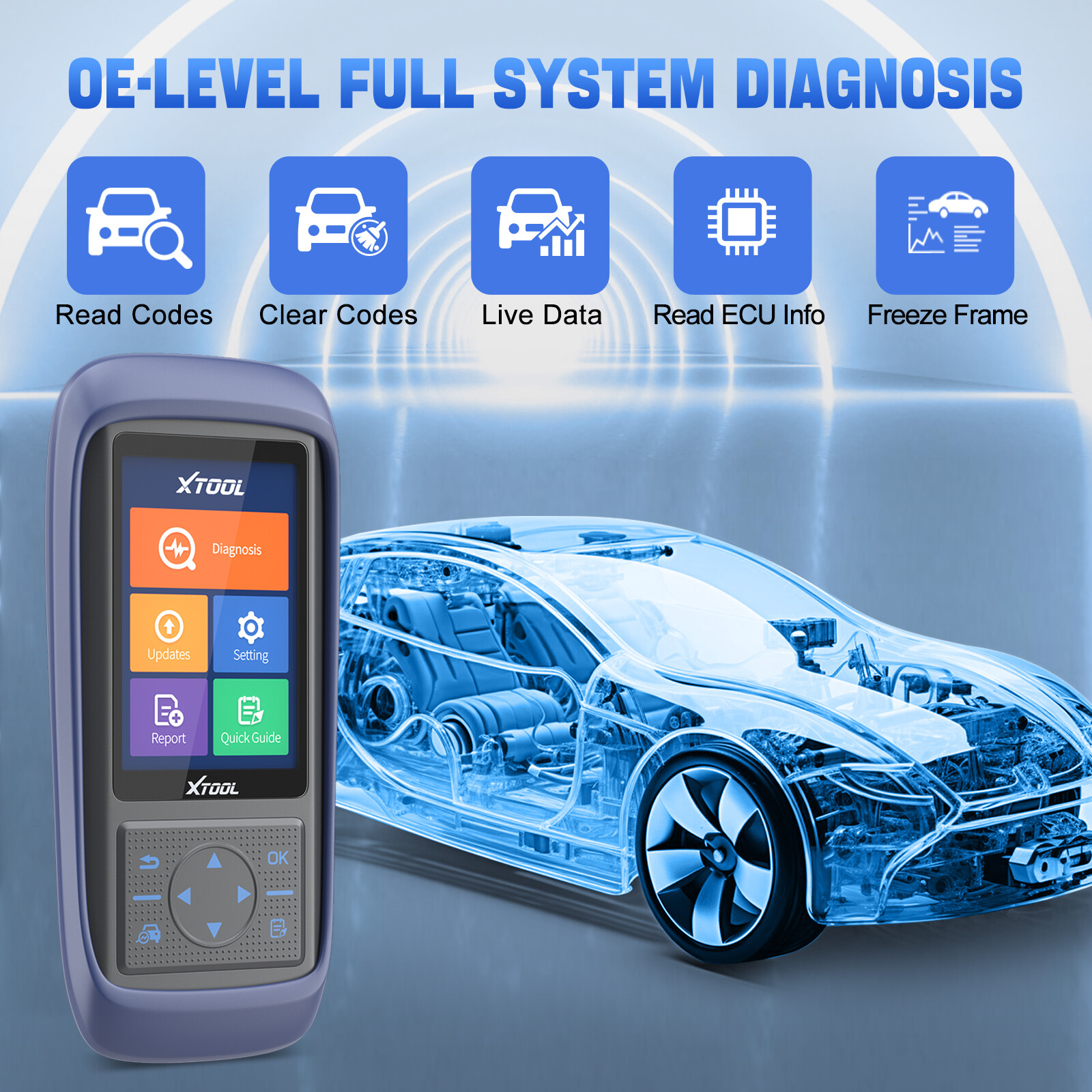 XTOOL A30 PRO Full OBD2 Diagnostic Scanner K!ey Coding ABS SAS Full System Scan