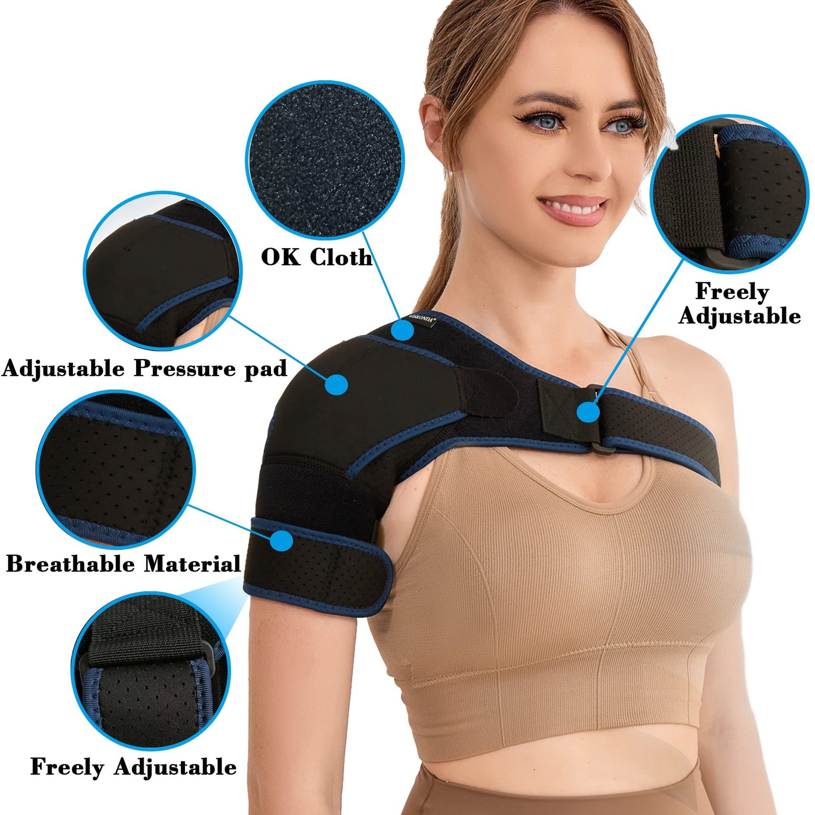 VISKONDA Shoulder Brace Sling Immobilizer and Compression Sleeve,Rotator Cuff...
