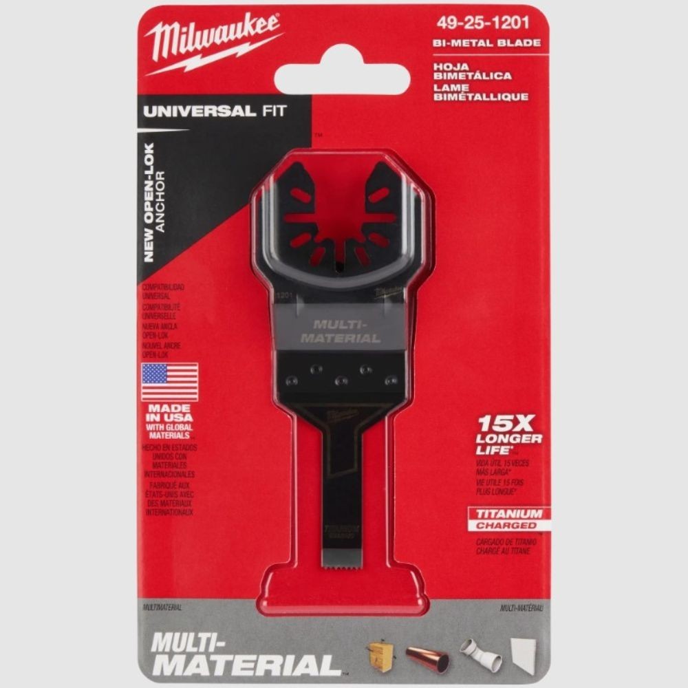 Milwaukee OPEN-LOK™ 3/8" TITANIUM CHARGED™ Bi-Metal Blade (49-25-1201)