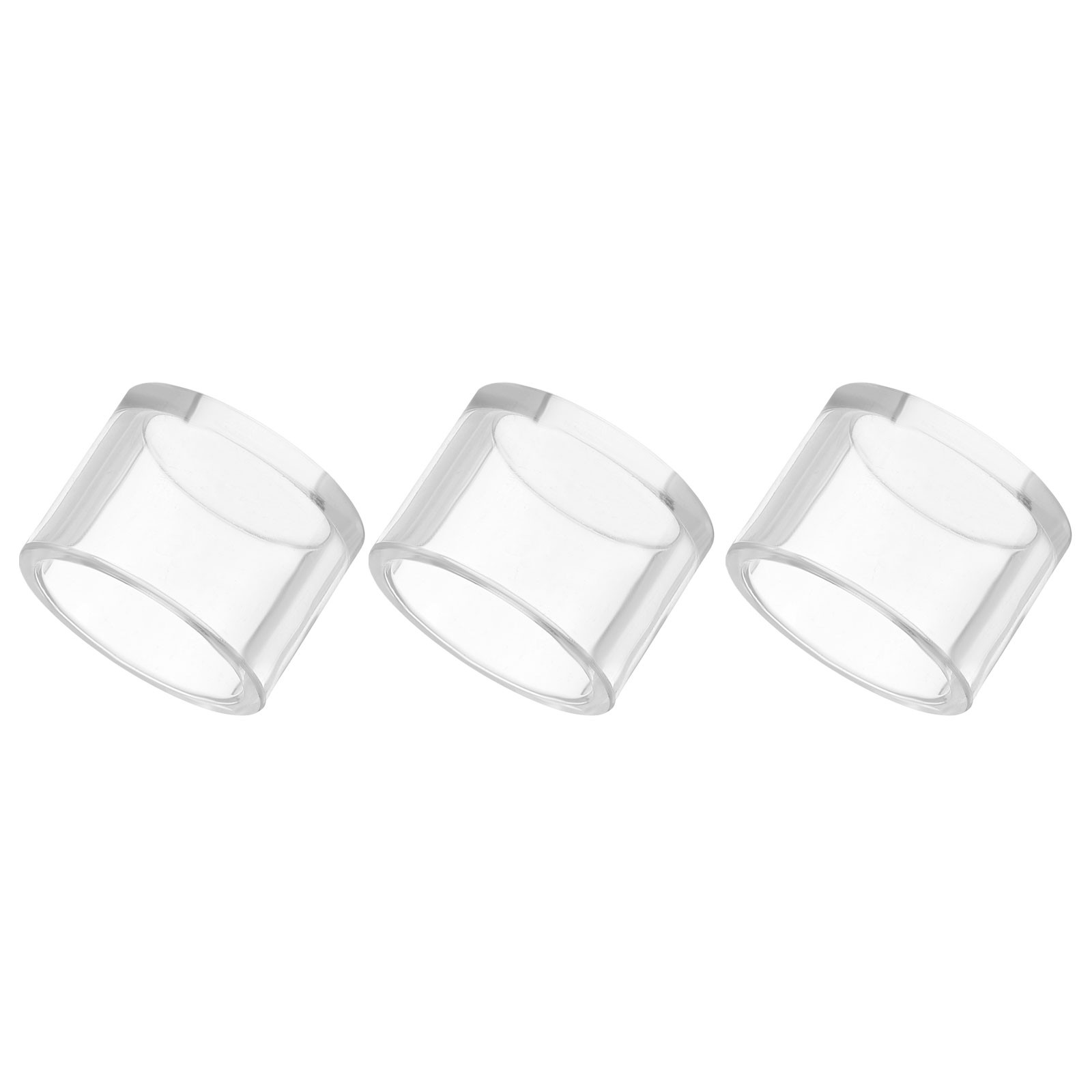 3Pcs Clear Pipe End Cap Fitting, 25mm/0.98" Acrylic Pipe Cap Tube Plug Adapter