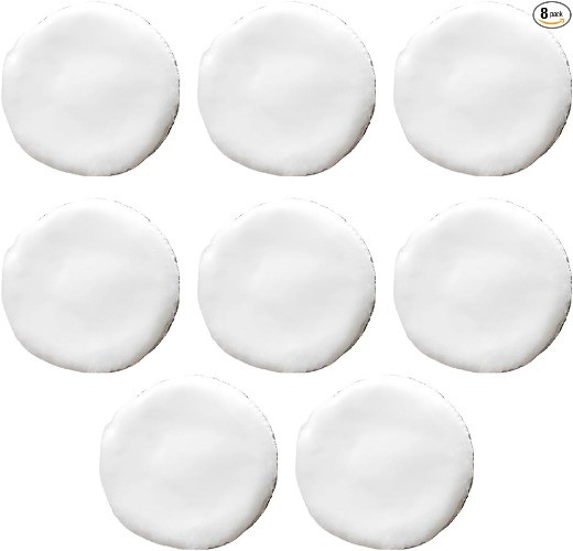 5 Inch Hook & Loop Polishing Pads, 8PCS Soft Microfiber Buffing W Size: 5 Inch
