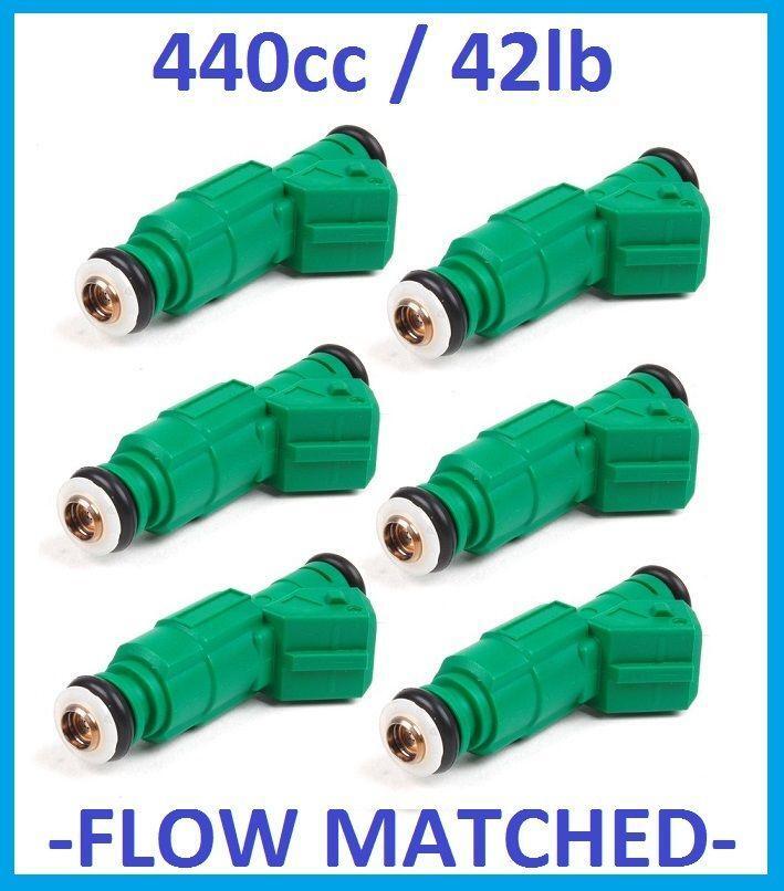 Fuel Injectors x 6 440cc 42lb for HOLDEN V6 VN VX VY VZ FORD FPV BA BF XR6 02801