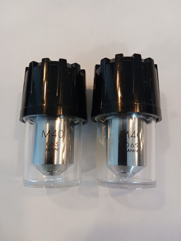 Olympus M40 .65 Microscope Objectives. Set of 2. Mint Condition