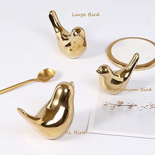Small Birds Statues Gold Home Decor Medium & Large Golden