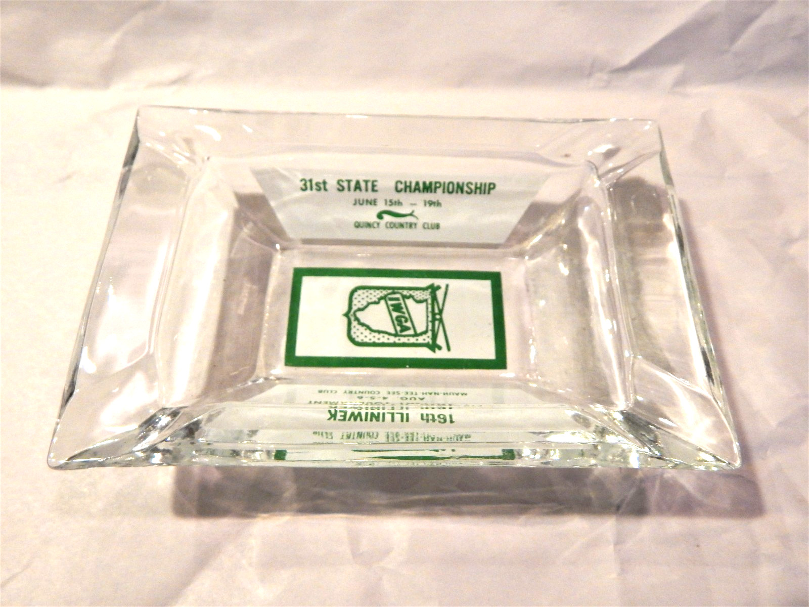 Quincy Country Club & Mauh - Nah - Tee - See Country Club Golf Tourneys Ashtray
