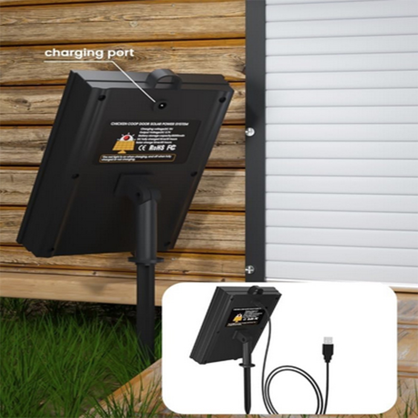Solar Panel for Automatic Chicken Coop Door Waterproof Panel Only 3.7V