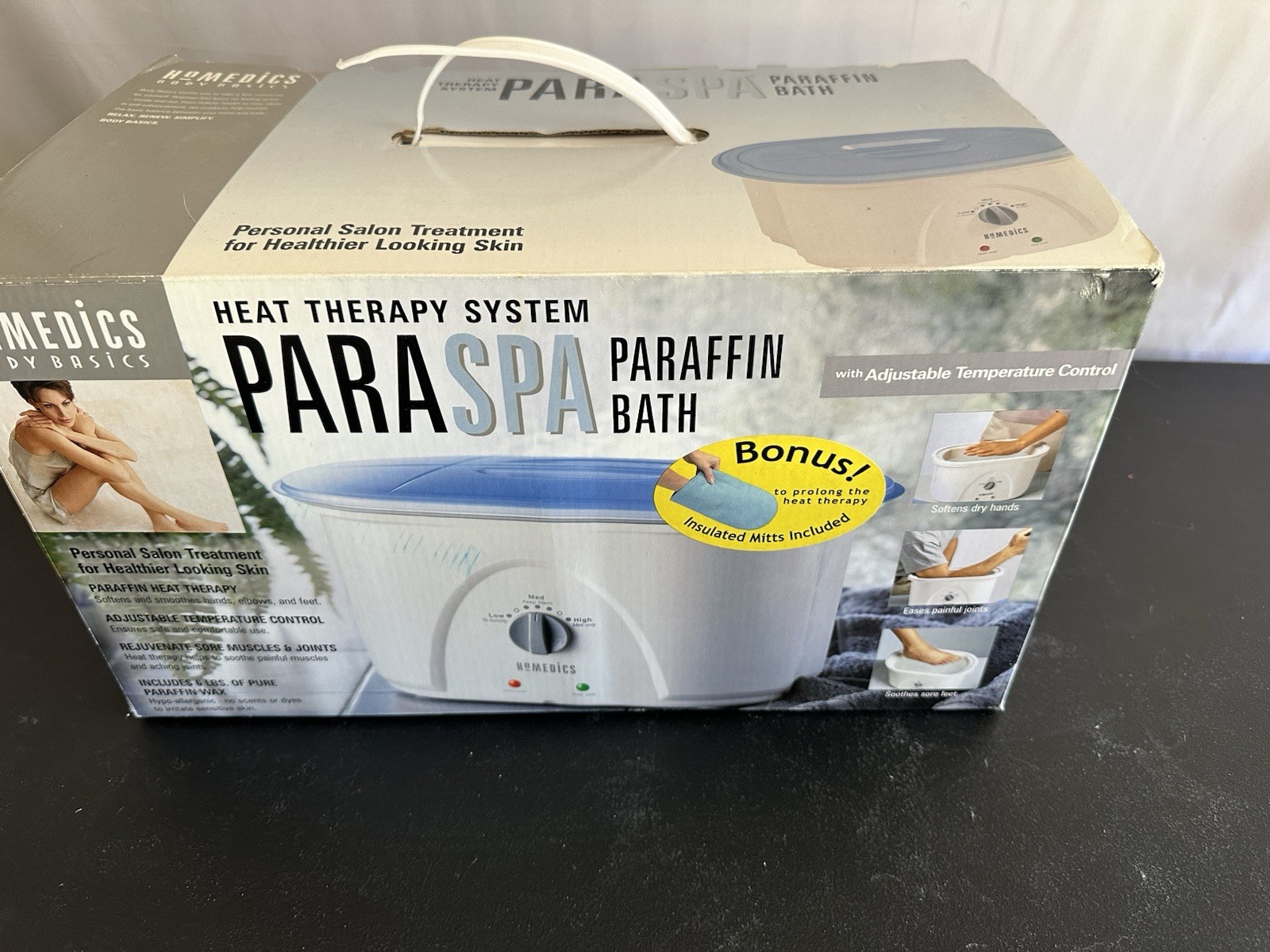 Homedics ParaSpa PAR-200 Paraffin Bath Heat Therapy System Brand New NIB