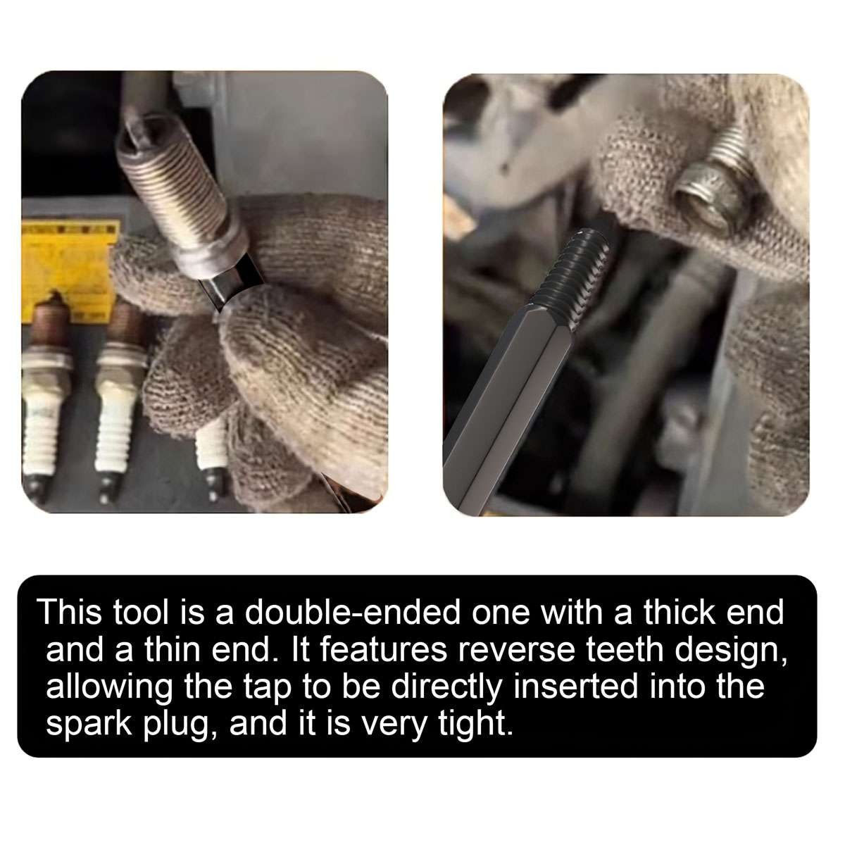 Broken Fracture Damaged Auto Spark Plug Screw Thread Tap Extractor Removal Tool