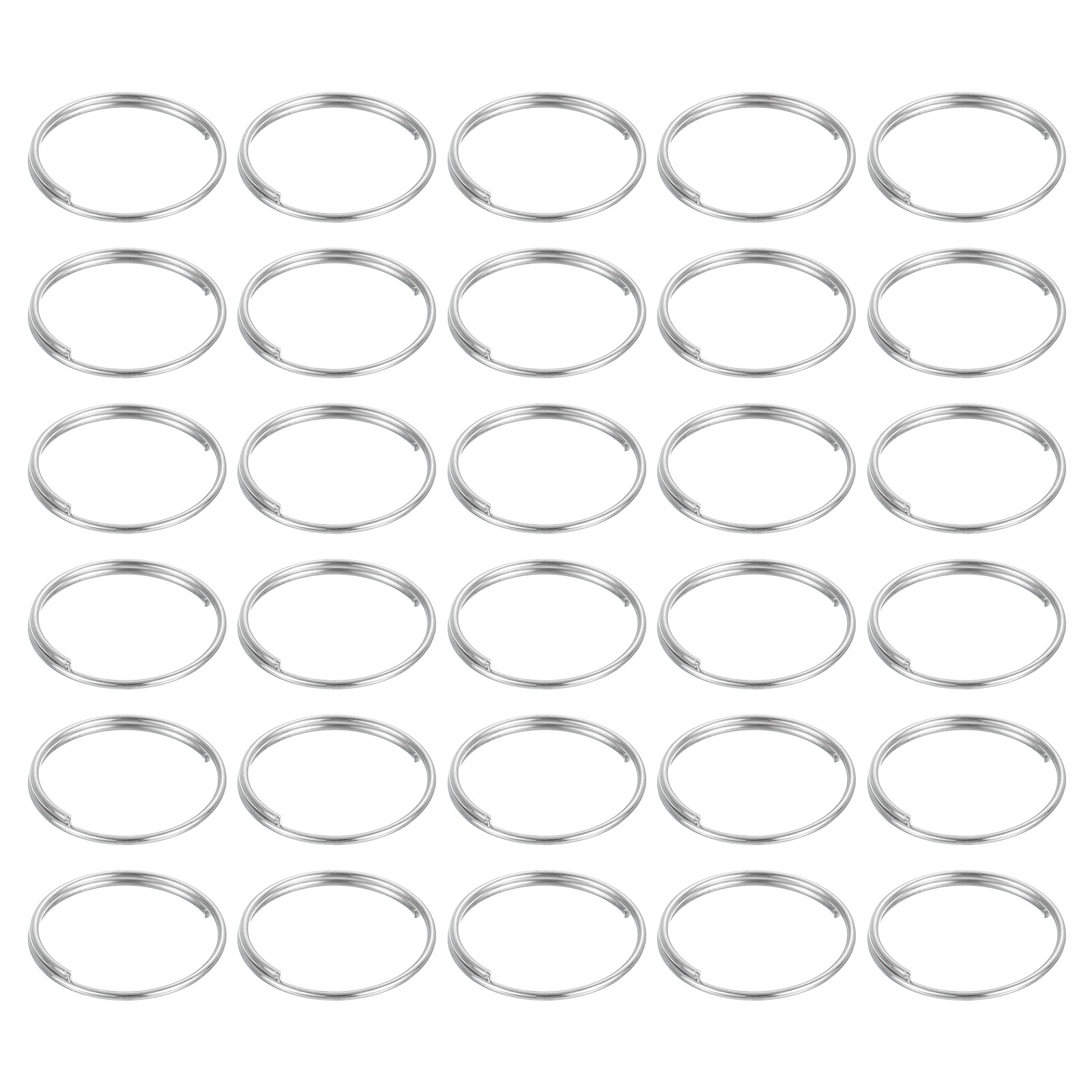 100Pcs 14mm Double Loops Split Rings Small Round Jump Ring Connector Silver