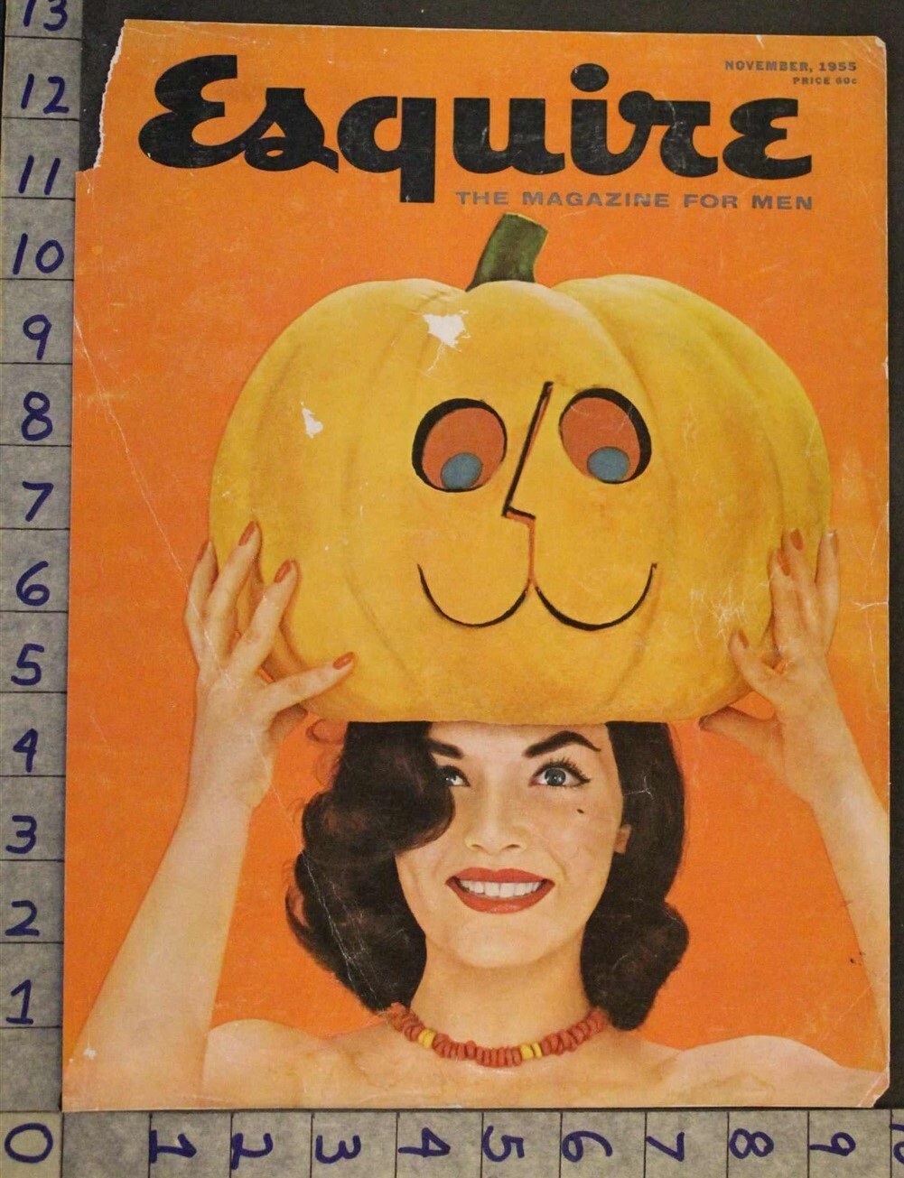 1955 HOLIDAY HALLOWEEN PUMPKIN COSTUME PARTY BEAUTY JACK-O-LANTERN COVER COV1184