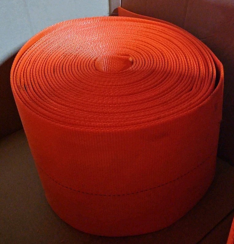 55' Roll of 12" Orange w/ Black Center Stitch & Tie Down Webbing NEW!