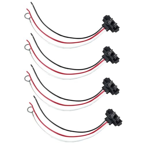 4PCS 3 Pin Truck Trailer Light Connector, 3 Prong Pigtail Harness Molded Fit